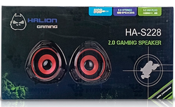PARLANTE 2.0 HALION HA-S228 ROJO/AZUL