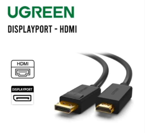 CABLE UGREEN DISPLAYPORT A HDMI 1.5M / 10239 4K