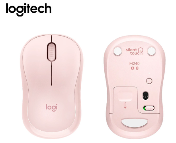 MOUSE BLUETOOTH LOGITECH M240 SILENCIOSO ROSE