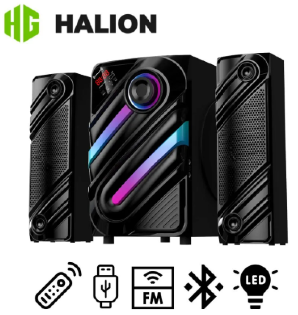 PARLANTE 2.1 HALION THANOS HA-F77 200W 8" RGB