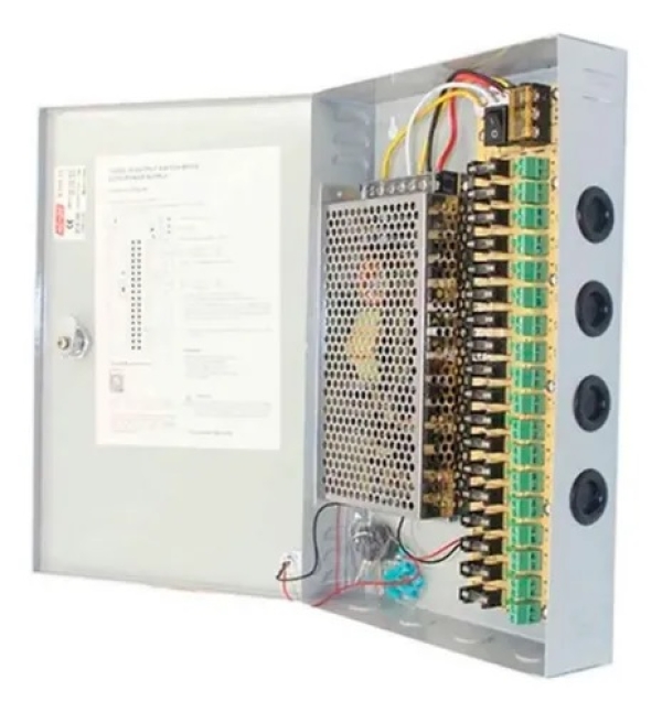 FUENTE CENTRALIZADA / 18 CAMARAS / 220 / 12V / 20 A