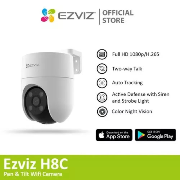 CAMARA IP EXTERIOR EZVIZ H8C 2MP 1080  R100-1K2WKFL IR 30M