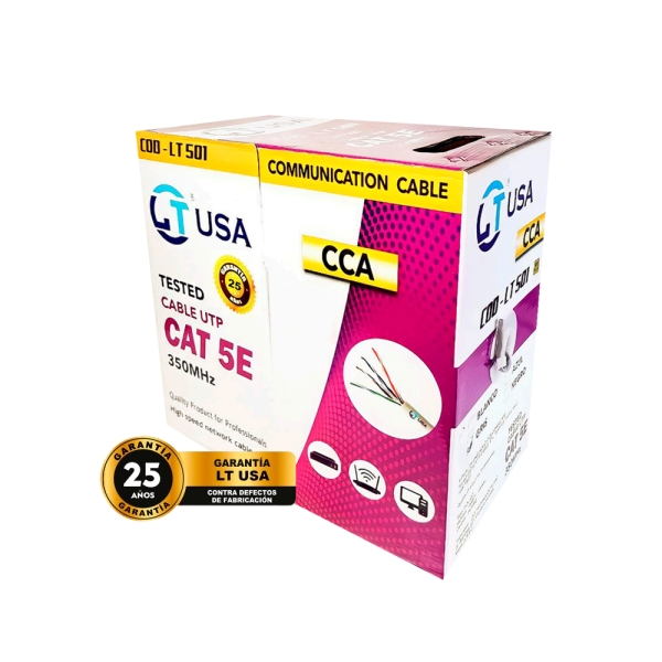 LT-501 CABLE CAT 5E CCA COBRE CON ALUMINIO 24AWG