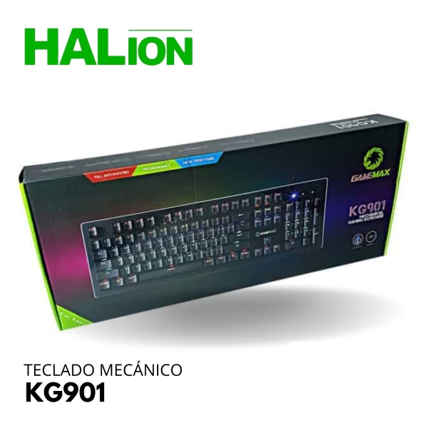 TECLADO MECANICO KG901 FULL ANTI-GHOSTING /PROGRAMABLE/METAL FROM PANEL