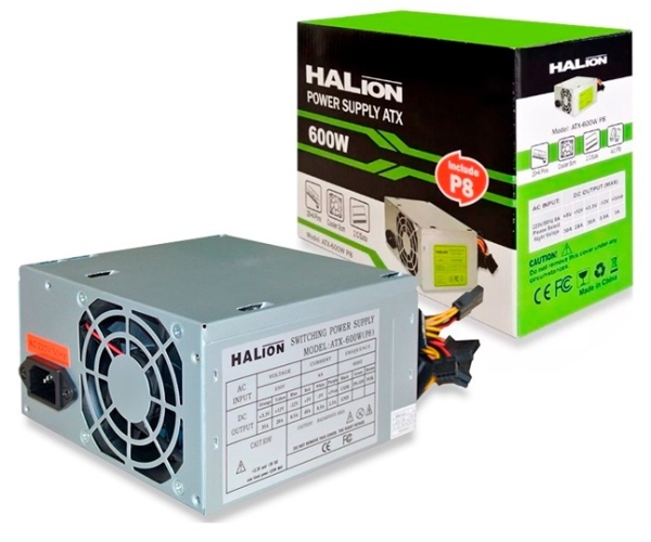 FUENTE HALION MICRO ATX 600W