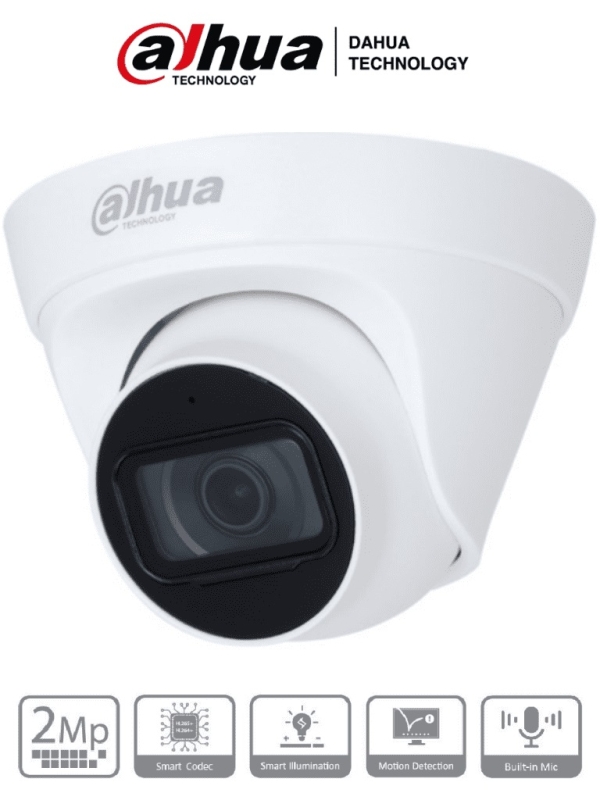 CAMARA IP POE DAHUA  DH-IPC-HDW1230T1-S5 2MP 30IR