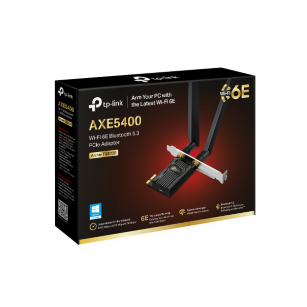 ADAPTADOR DE RED PCIE AXE5400 WI-FI 6E ARCHER TXE72E BLUETOOTH 5.3