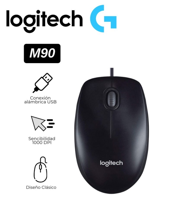 MOUS LOGITECH M90 USB BLAK