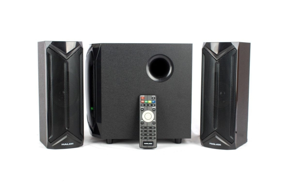 PARLANTE 2.1 STRIKE HA-633BT 200W BOCINA 6.5+ 3X2 CON LUCES LED
