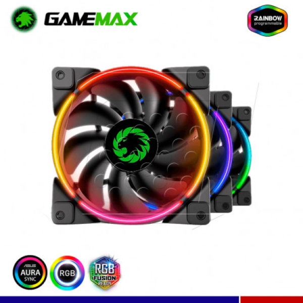 GAMA 500RGB COOLER PARA CPU RAINBOW RGB 1000-1800 RPM