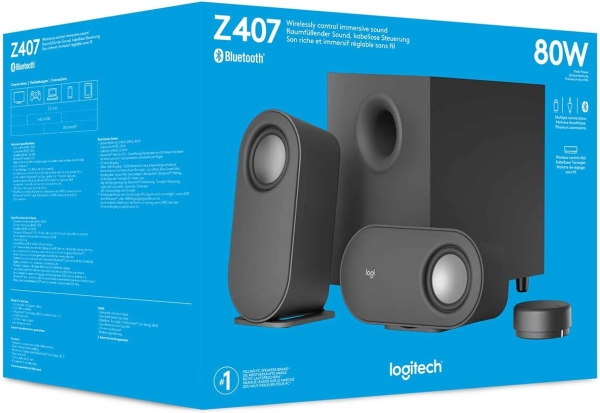 PARLANTE LOGITECH Z407 2.1 80W BLUETOOTH / BLACK