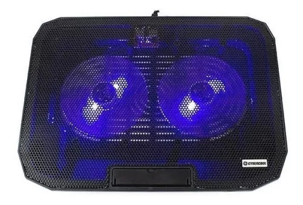 HA-73 COOLER DE LAPTOP PLASTICO/METAL 02 COOLER 14 CM LED AZUL