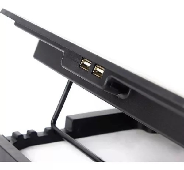 HA-73 COOLER DE LAPTOP PLASTICO/METAL 02 COOLER 14 CM LED AZUL
