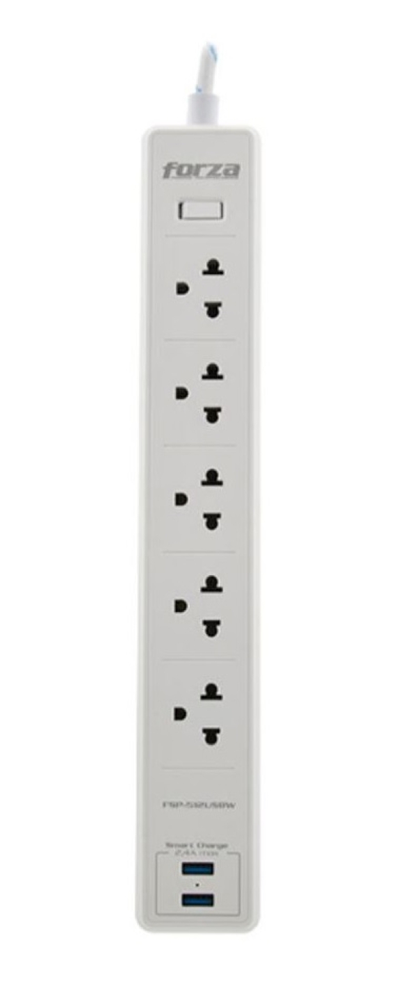 SUPRESOR DE PICO FORZA FSP-512USBW 110/220V  5TOMAS/ 2USB