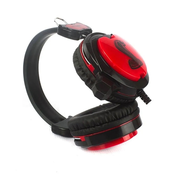 AUDIFONO GAMER HALION S4 COBRA NEGRO/ROJO