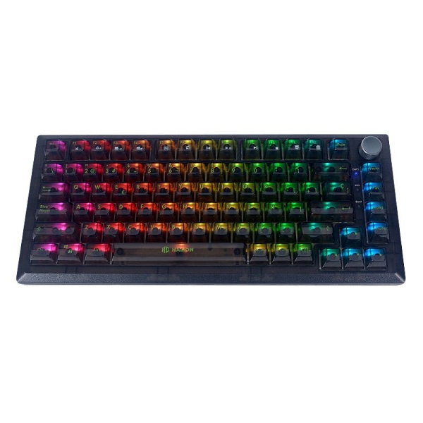 TECLADO MECANICO HALION HA-K751 GASKET RGB MECANICO TRANSPARENTE