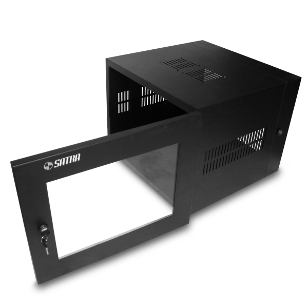 GABINETE SATRA DE PARED C/PUERTA  DE VIDRIO 8RU  41X53X54