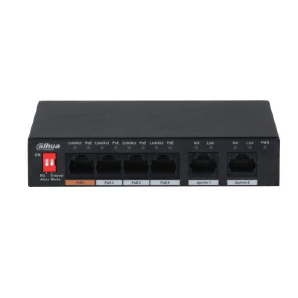 SWITCH POE DAHUA 10/100 DH-PFS3006-4ET-60