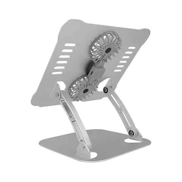 STAND DE LAPTOP DSJ-35 FIJO DE ALUMINIO CON DOS VENTILADORES