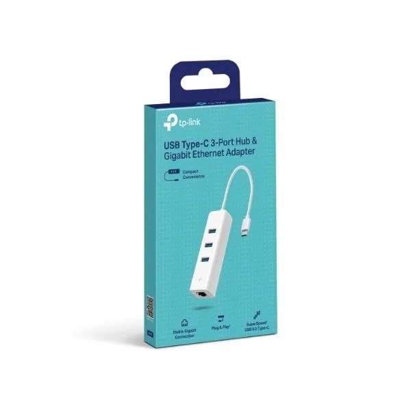 HUB USB TIPO C UE330C TP-LINK  4 EN 1 - 3X USB-A 3.0 (5GBPS) + 1X RJ45 GIGABIT