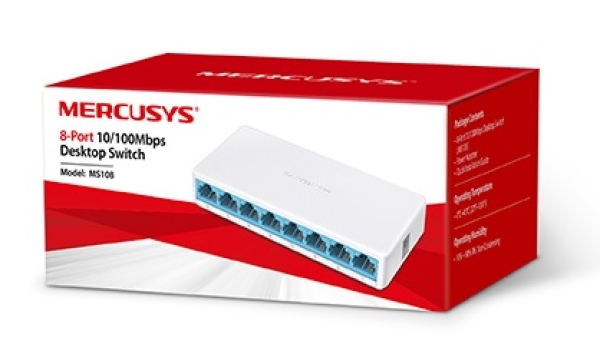SWITCH MERCUSYS MS108 8 PUERTOS FAST ETHERNET 10/100