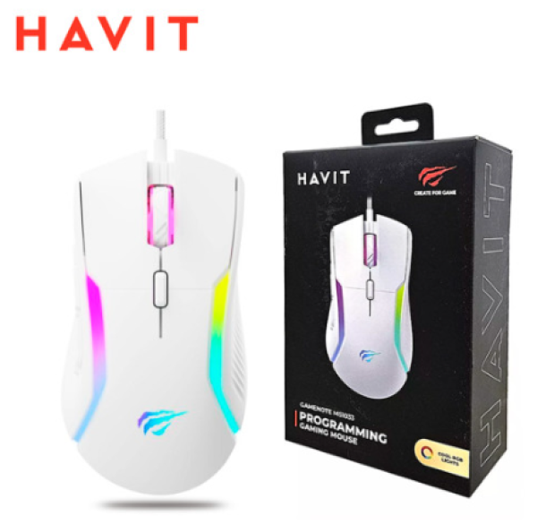 MOUSE GAMER HAVIT MS1033 BLANCO 8000 DPI USB