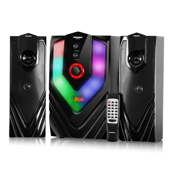 PARLANTE 2.1 PSICOTIC MIC S7005KTV SISTEMA DE AUDIO RITMIC LED SD+USB RMS:110W