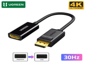 ADAPTADOR UGREEN DISPLAYPORT A HDMI MM137 / 40363  4K 30HZ