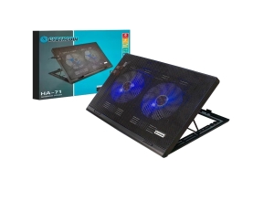 HA-71 COOLER DE LAPTOP PLASTICO / METAL 02 COOLER 14CM LED AZUL