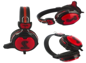 AUDIFONO GAMER HALION S4 COBRA NEGRO/ROJO