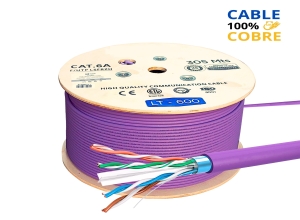 CABLE F/UTP CAT6A 23 AWG X 305MTR. LSFRZH. COBRE PURO. LT-600 MORADO