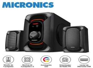 PARLANTE BLASTER MICRONICS MIC S7401 BT LED/FM/ SD+USB
