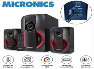 PARLANTE MCQUEEN MICRONICS MIC S7528 BT LED/FM/ SD+USB