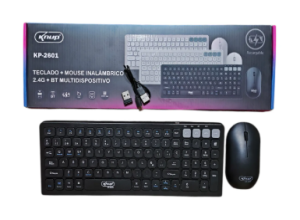 TECLADO Y MOUS INALAMBRICO RECARGABLE / BLUETOOTH  KNUP  KP-2601