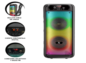 WIRELESS SPEAKER KTS-1600 4"X2  10WX2 SUPORT 32GB